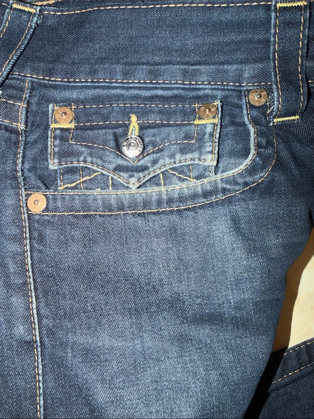 True Religion Men's Dark Indigo Straight Leg Jeans